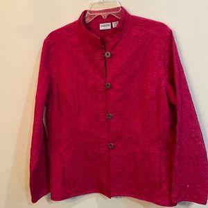 Chico's Red Textured Jacket size 2